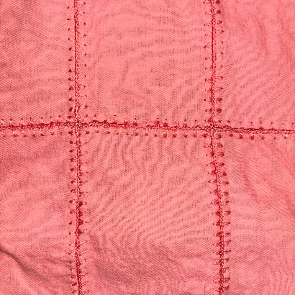 Vtg Unbranded Pink Patchwork Button Up Jacket Emb… - image 7